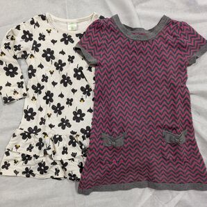 ディズニーミニー柄のフリルチュニック、GAPニットワンピース