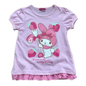 サンリオMY MELODY チュニック風半袖Tシャツ 120サイズ ピンク