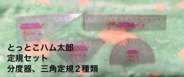 とっとこハム太郎 定規セット 分度器 三角定規2種類 文房具