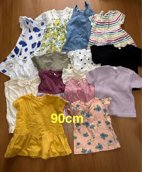 90cm 半袖 Tシャツ ワンピース 夏服 女の子 まとめ売り