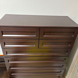 【大塚家具 美品!】ダークブラウン 桐ダンス 幅105センチ