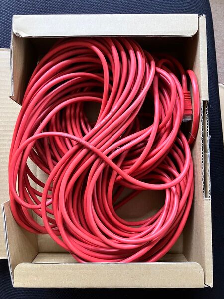 LANケーブル 赤 30m 未使用
