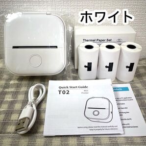 【T02W】 Phomemo スマホ用プリンター ラベルプリンター