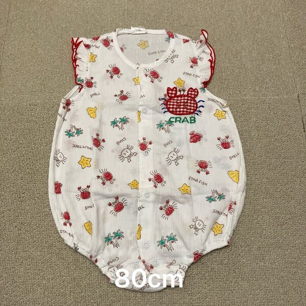 ベビー ノースリーブ ロンパース 80cm 女の子