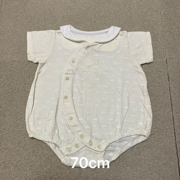 ベビー 半袖ロンパース ショートオール 70cm 女の子