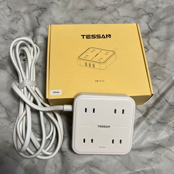 TESSAN 電源タップ TS-102 電源4口 USBポート3口 【未使用】