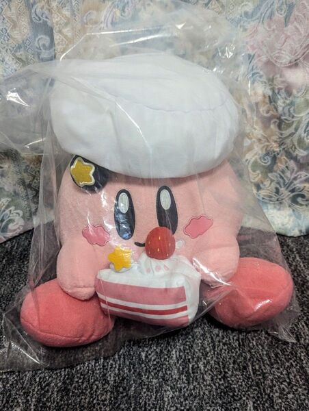 一番くじ星のカービィ (KIRBY CAFE)もぐもぐピンクショートケーキぬいぐるみ オマケジッパーバック付