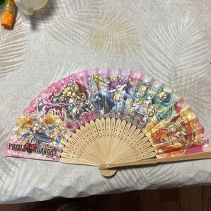 パズルアンドドラゴンズ 扇子 ピンク ジャンク