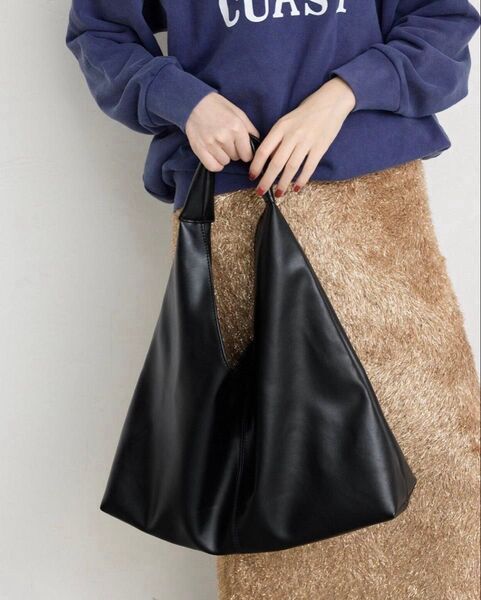 【美品】2025.5月購入 SLOBEトライアングルBAG トートバッグ ショルダーバッグ ブラック 大容量