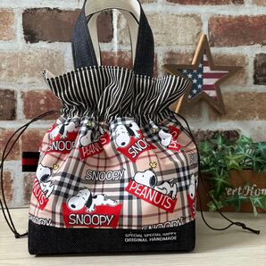 巾着バッグ ハンドメイド トートバッグ ランチバッグ