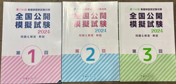 全国公開模擬試験 2024 3冊セット 東京アカデミー