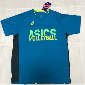 Бесплатная доставка New Asics Asics Asics практикуйте с коротким рукавом T -Fish xl Turkish Plaintball Volleyball