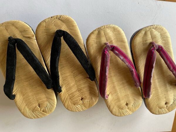 草履風下駄 3組セット まとめ売り 小道具用