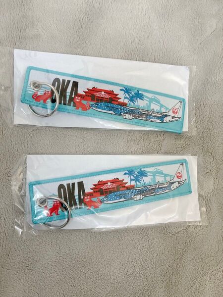 JAL フライトタグ キーホルダー OKA 沖縄 非売品