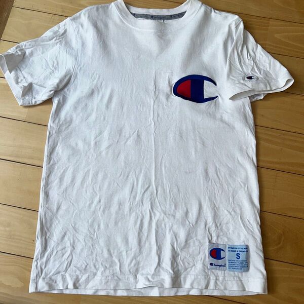 Champion 半袖 半袖Tシャツ ビッグロゴ ホワイト チャンピオン