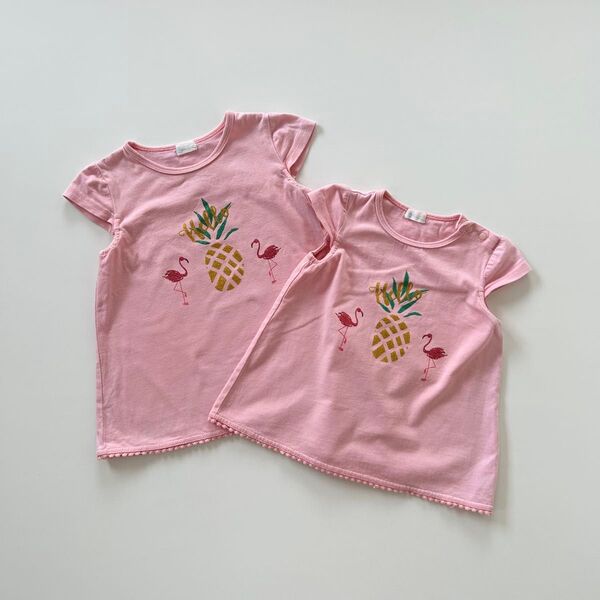 【 2着セット バラ売り◎ 】チュニック Tシャツ | 90cm 100cm | 保育園着 年子 双子