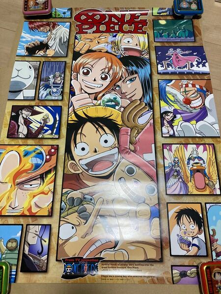 【激レア・未使用・美品】ワンピース 初期TVアニメ柄 B2ポスター 麦わらの一味 エース スモーカー ミホーク シャンクス 他
