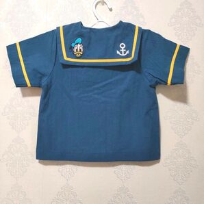 【美品】futafuta ドナルド なりきり セーラーカラーダブルボタン 100cm 半袖