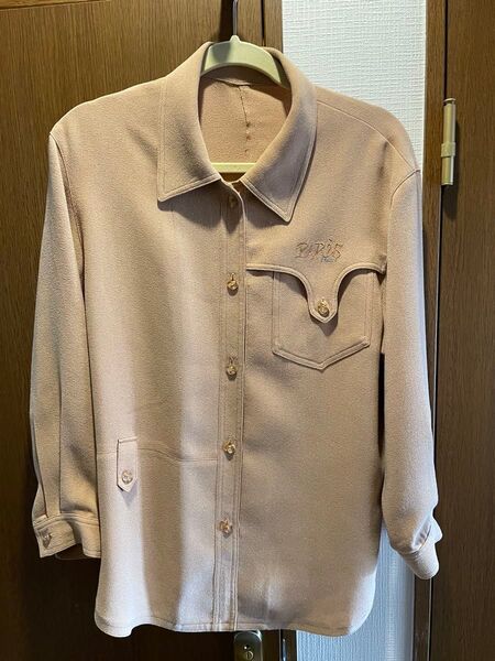 古着 ベージュ シャツ 長袖シャツ オーバーサイズ ウエスタンシャツ キャメル