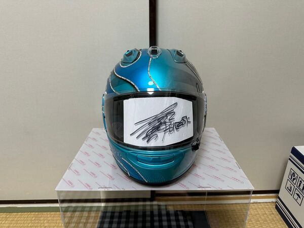 2日間限定!!浜松G1優勝記念 鈴木圭一郎選手サイン入りヘルメット Arai アライ オートレース