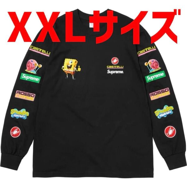 Supreme SpongeBob Castelli Racing L/S Tee Black XXLサイズ