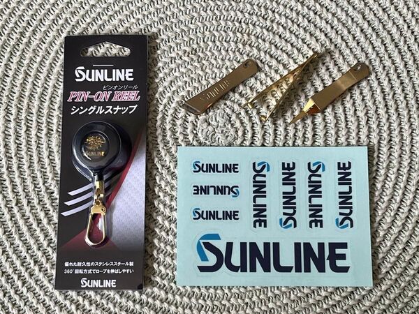 サンライン MST 釣武者 ピンオンリール ガン玉外し ラインカッター 小粒ホルダー ステッカー