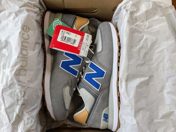 New Balance ML574NE2 D グレー/ブルー 27.5cm ニューバランス スニーカー