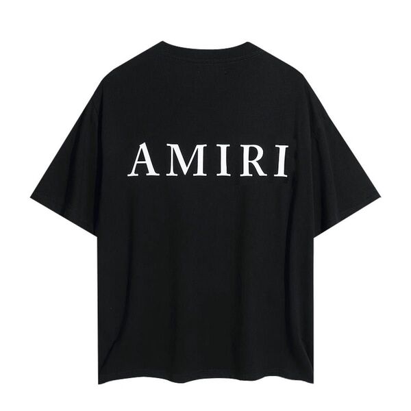 定番人気 AMIRI アミリ 胸ロゴ 半袖Tシャツ ユニセックス ブラック