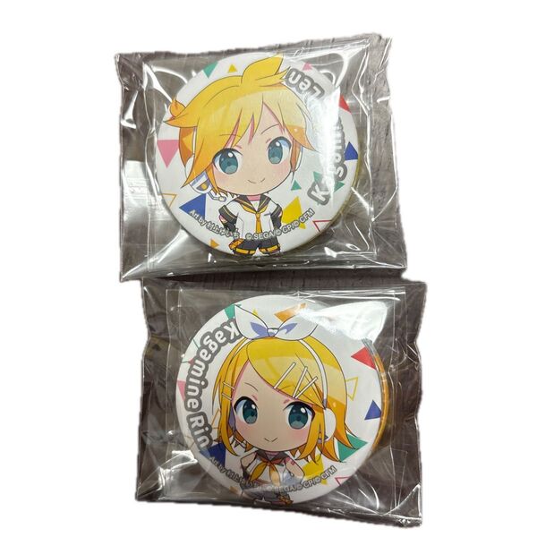 プロセカ セガラッキーくじ 缶バッジセット 鏡音リン 鏡音レン