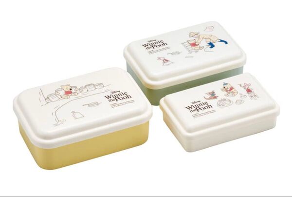 Disney プーさん くまのプーさん 保存容器3個セット 弁当箱 ランチボックス お弁当箱 Skater