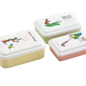 おさるのジョージ ジョージ 保存容器3個セット 弁当箱 ランチボックス お弁当箱 弁当箱 スケーター Skater