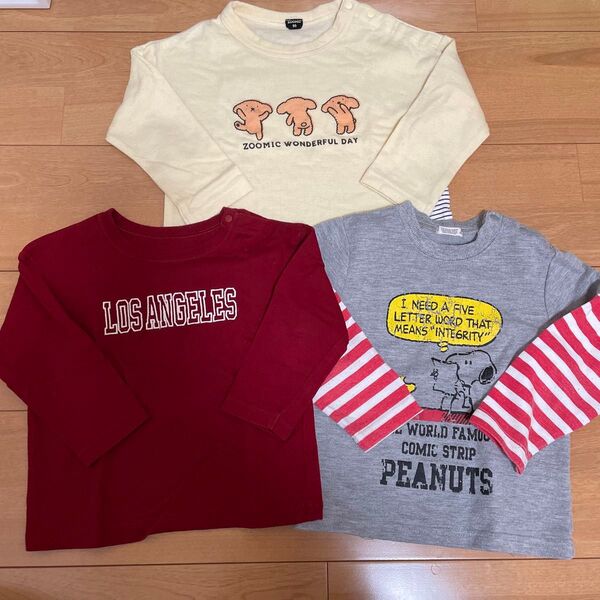 gu スヌーピー ズーミック 長袖tシャツ 90サイズ