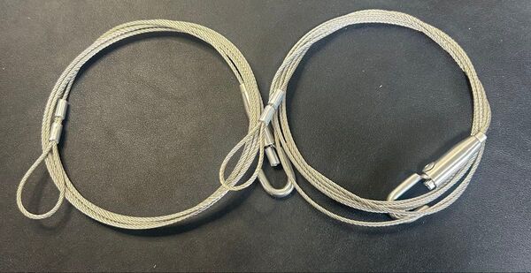日本産ワイヤーロープ自在 Φ2.0mm 2.0m 2点セット セール、処分