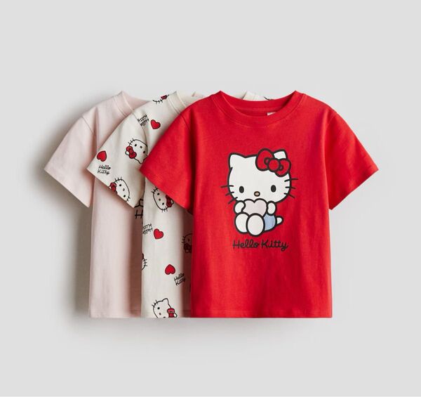 H&M★ハローキティ 3枚セット プリントTシャツ マイメロ シナモ サンリオ