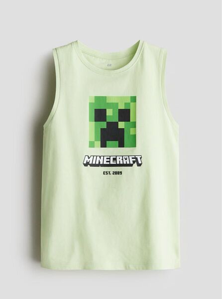H&M★新品 人気!!マイクラ プリント タンクトップ マインクラフト コラボ