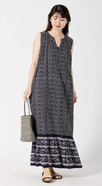 JOURNAL STANDARD別注 サラマリカ Exclusive Dress ノースリーブワンピース ブラック ロング丈