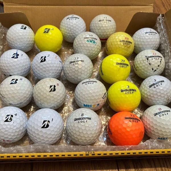 (GB01) BRIDGESTONE GOLF ゴルフボール ロストボール22個 TOUR BX BXS V10 JGR等 値下げ