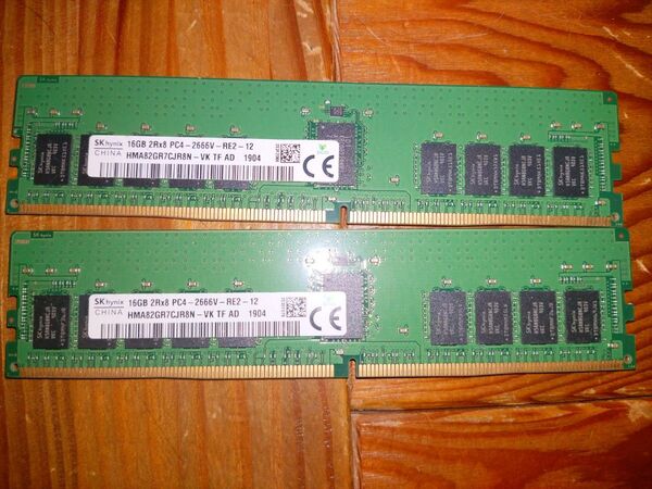 DDR4-2666 Registered ECC 16GB x2 32GB SK Hynix サーバー用メモリ