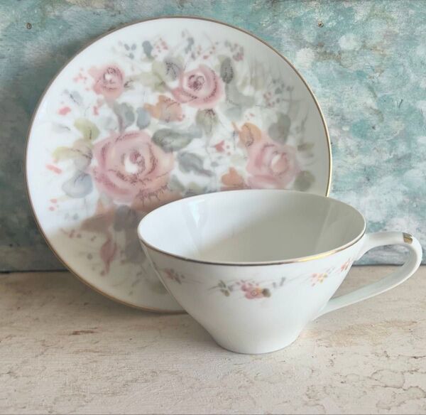 【2客セット・ペア】Noritake ノリタケ 月桂樹 ヴィンテージ カップアンドソーサー 1950年代 昭和レトロ