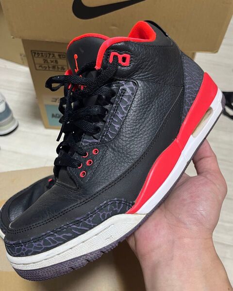 NIKE/ナイキ AIR JORDAN 3 RETRO (GS)/エア ジョーダン 3 レトロ CRIMSON