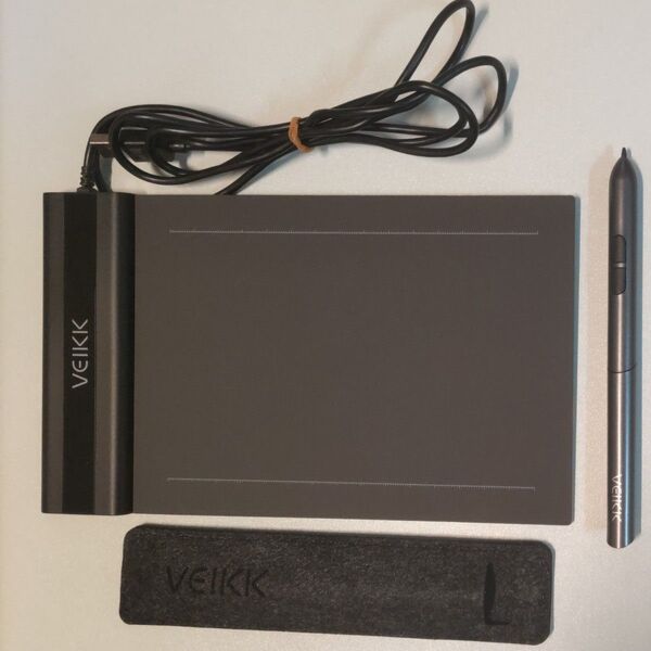VEIKK S640 ペンタブレット 6×4インチ 充電不要ペン 絵描き イラスト用