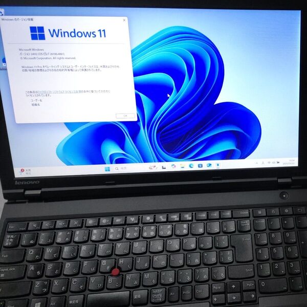 Lenovo Thinkpad L540/Win11Pro/Core i5/メモリ4GB/HDD 500GB 動作確認済み