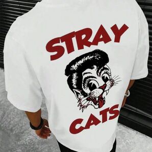 StrayCats ルーズ プリントTシャツ