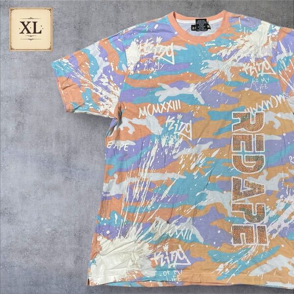 【US古着】タイダイ XL Tシャツ 半袖 レギュラー プリント メンズ レディース 大きいサイズ オーバーサイズ