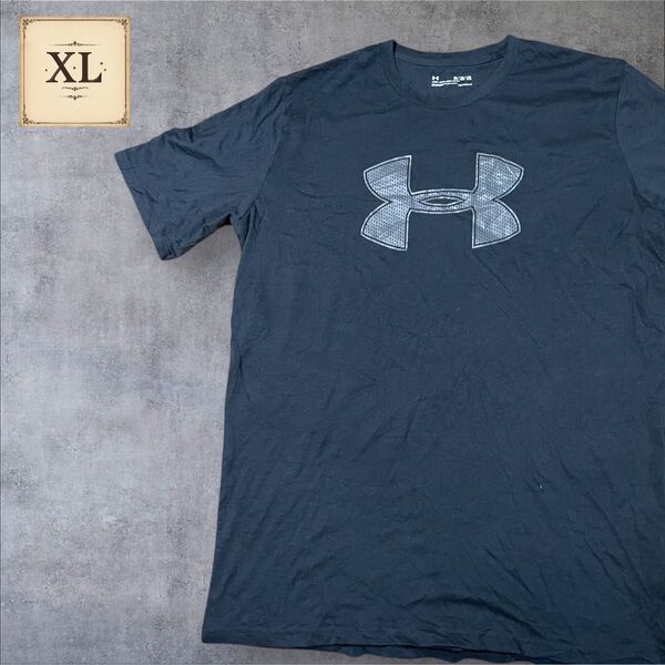 【US古着】ブラック XL Tシャツ 半袖 レギュラー プリント メンズ レディース 大きいサイズ オーバーサイズアンダーアーマー