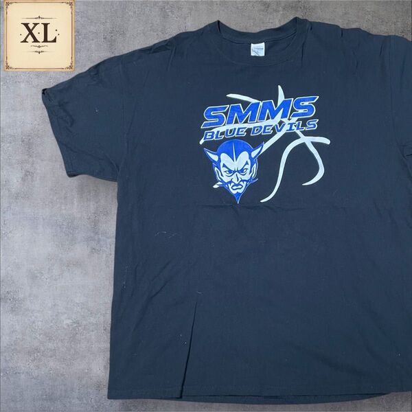 【US古着】ブラック XL Tシャツ 半袖 レギュラー プリント メンズ レディース 大きいサイズ オーバーサイズGILDAN