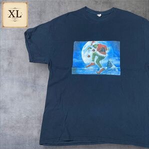 【US古着】ブラック XL Tシャツ 半袖 レギュラー プリント メンズ レディース 大きいサイズ オーバーサイズ