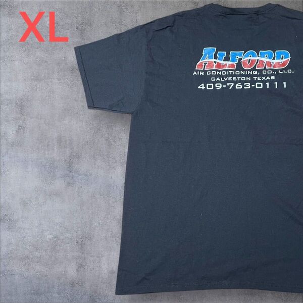 【US古着】ブラック XL Tシャツ 半袖 レギュラー プリント メンズ レディース 大きいサイズ オーバーサイズ