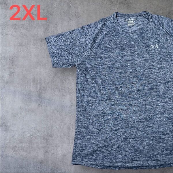【US古着】グレー 2XL Tシャツ 半袖 レギュラー プリント メンズ レディース 大きいサイズ オーバーサイズ