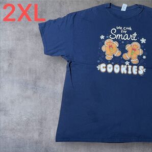 【US古着】ネイビー 2XL Tシャツ 半袖 レギュラー プリント メンズ レディース 大きいサイズ オーバーサイズGILDAN